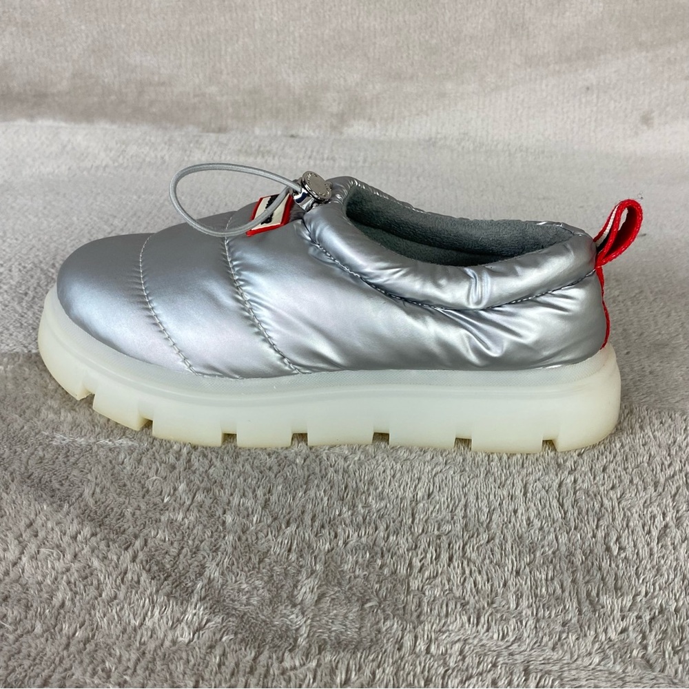 Hunter Madison Shoes Womens Size 6 Silver Puffer Clog Chunky Lug Sole - Picture 2 of 9